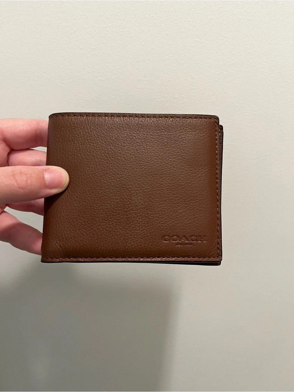 NWT Brown Leather Coach Men’s wallet